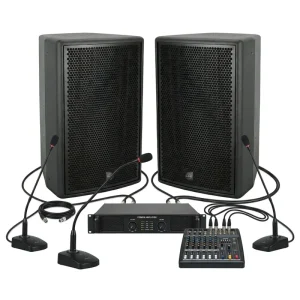 8-Inch High Fidelity Conference Speaker Complete Audio System Full Range Loudspeaker 100W Surround Sound Eco-Friendly