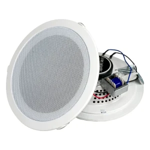 8 Inch Iron Loudspeaker Alexa Smart Subwoofer Full Range Audio Quick Connector Ceiling Speaker 20W for Audio Player for Public