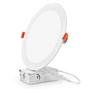 8 Inch LED Recessed Downlight 9W 12W 18W Selectable 5CCT Ultra Thin Ceiling Light With Junction Box ETL Listed Wafer Light