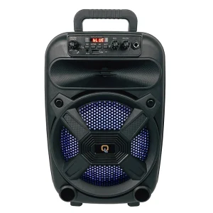 8 Inch Wireless Outdoor Speaker with Aux FM Radio RGB Light Plastic for Garden and Beach Activities