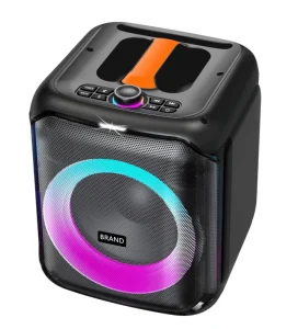8 Inch Wireless USB Aux Portable Outdoor RGB LED Karaoke Party Speakers with Built-in Mic 30-50W