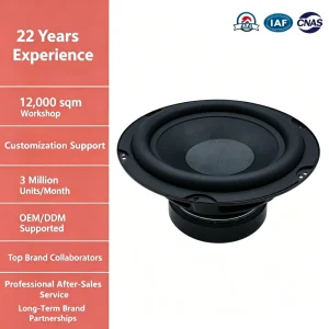 8-inch Round Paper Rubber Edge Reverse Concave Cap 38-core 4-ohm 100-watt 126-magnet Metal Three-Way Subwoofer Speaker Unit