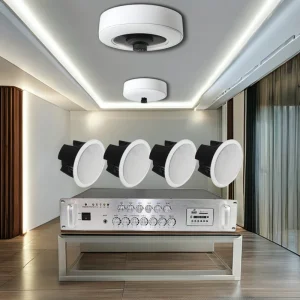 803 4 Inch 4*60W Commercial Speaker Sound System Ceiling Speakers and Amplifier for Church Hanging Ceiling Speaker Systems