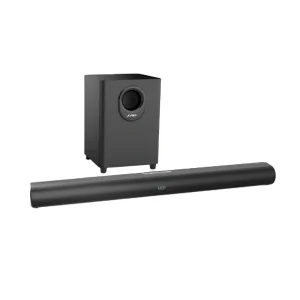 80W 2.1 TV Soundbar with Wired Wooden Subwoofer DSP Deep Bass Home Theater Audio System HDMI ARC Optical for Living Room