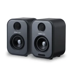 80W Active Dual Mode Bookshelf Speakers 3 Inch HiFi Optical Coaxial Bluetooth USB DAC for Home Music System TV PC