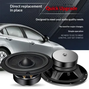 80W Coaxial Car Audio Speaker with Dual Low Frequency Lossless High Mid Bass