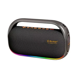 80W IPX6 Waterproof TWS Portable Speakers Deep Bass RGB LED Lighting Multiple Communication Options for Camping Party Beach Use