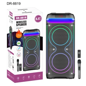 80W Karaoke Speaker 4500MAH DR-8819 RGB Double Outdoor Party Speaker Home Theatre Speaker