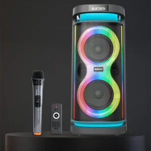 80W Smart RGB Outdoor Party Speakers Wireless with Battery for Big Power Karaoke for Outdoor Events