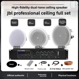 8124 8128 Professional Ceiling Mounted Speaker System for Conference Background Music Embedded Ceiling Speakers