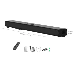 85W 2.1 Channel Soundbar for TV with Built-in Subwoofer HDMI ARC Optical COAX Remote Control Wireless Audio Sound Bar