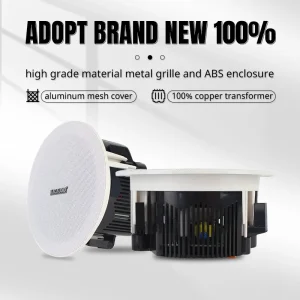 881B 4.5 Inch Manufacturer 2x30W BT Wire Ceiling Speakers for Home Theatre