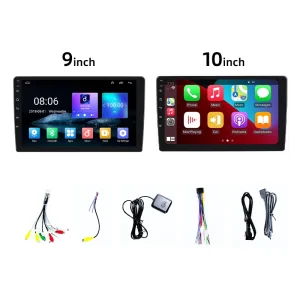9/10 Inch Portable 2 Din Touch Screen Radio with Android Auto CarPlay GPS DSP All RAM ROM for Player