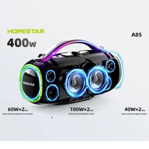 A85 400W 30000mAh 6 Speaker 5.3 Waterproof IPX6 Home Theatre Party Speaker with Mic TF Card RGB LED