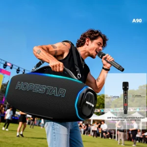 A90 700W IPX5 Waterproof Portable Outdoor Speaker with RGB Light Over 10000mAh Battery for Party & Karaoke