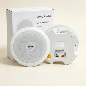 ABS 20W Ceiling PA Speaker 90dB 5inch Driver Adjustable 10W/20W Tap for Retail Store Lobby Public Broadcast