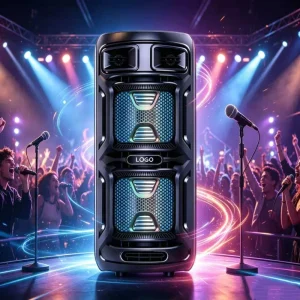 ABS 8208 Altavoz De Karaoke Big Speakers Outdoor DJ Party Dual 8 Inch Karaoke Bluetooth Speaker With Microphone for Family KTV