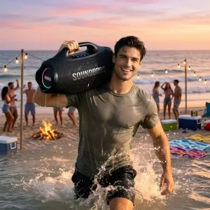 ABS Z1 OEM Outdoor High Power Sports Wireless BT Speakers with Subwoofer RGB LED Lighting Waterproof Tf Card Compatible