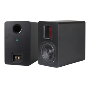 AH265 6.5inch Active Carbon Fiber HiFi Bookshelf Speaker Stereo Wooden Bookshelf Speaker for Home Audio