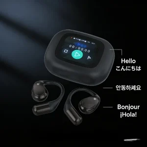 AI Language Translator Earbuds with Smart Touch Screen Real Time Translation 30 Languages
