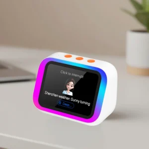 AI Smart Speaker Simultaneous Interpretation Voice Assistant RGB Lights Digital Photo Frame Alarm Clock for V5.4 USB C