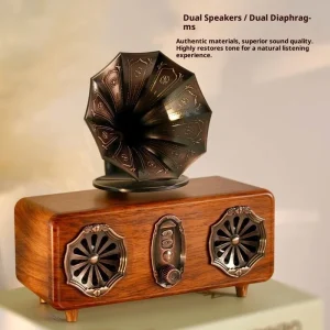 AS36 Wireless Speaker Radio Outdoor Desk Decorative Audio Card Slot Premium Stereo Sound Built-in Mic USB Vintage Radio