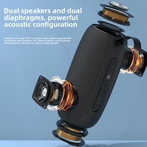AWEI Y370 5.0 Waterproof 36W Portable Outdoor Camping Karaoke Speaker TF Card U Disk Subwoofer TWS Built-in Battery