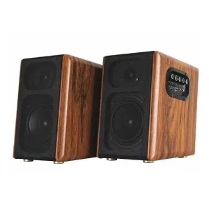 Active Bookshelf Speakers Optical Input 2.0 Studio Monitor Speaker Built in Amplifier with Subwoofer