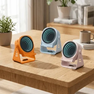 Adjustable Angle Inductive Plastic Speaker Phone Stand with USB Charging Wireless Audio 2-in-1 Speaker