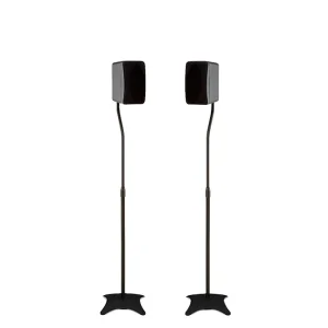Adjustable Height Speaker Stand Holds Satellite & Small Bookshelf Speakers