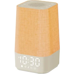 Adjustable Volume White Noise Sound Machine Plastic Cabinet With 30 Sounds Alarm Clock And Night Light