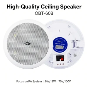 Advanced Learning Classroom PA System Compact Multi Zone Coverage Background Music Clear Voice Ceiling Speaker