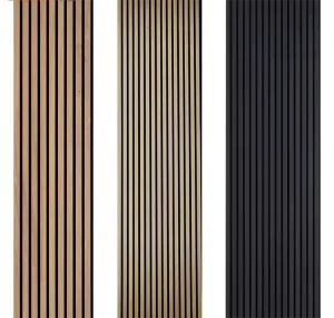 Akupanel WPC Self Adhesive Wall Panels Wood Slat Wall Soundproof Acoustic Panels Office Studio Ceiling Sound Absorbing Boards