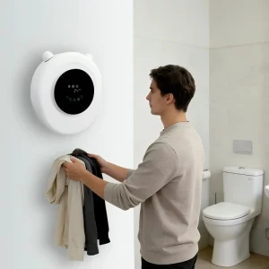 All Year Round Wall Mounted Bathroom Heater and Circulation Fan No Drilling Touch Control Electric Bathroom Dryer