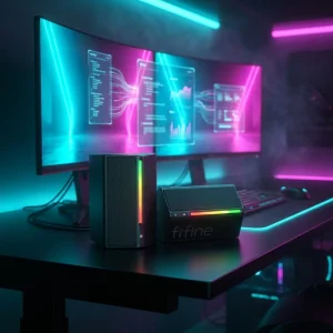 Ampligame A20 2.0 RGB Speaker Computer Desktop Speaker Audio Gaming Speakers with 3.5mm Aux Audio Cable for Laptop PC