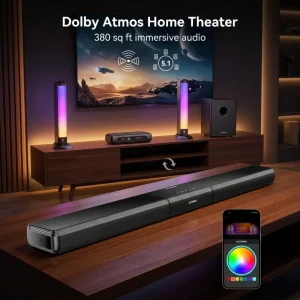 Apollo S80 5.1ch Dolby Atmos Soundbar 320W Immersive Cinema Sound with Smart RGB Lighting for Your Living Room
