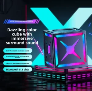 Audio RGB Heavy Bass Speaker with High Volume Wireless Portable Outdoor Small Sized Mini Speaker