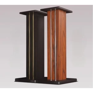 Audio Speaker Stand Floor Wood Black Surround Sound Amplifier Speakers Bracket Tripod Home Bookshelf Box Shelf