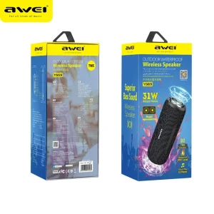 Awei Portable Subwoofer Wireless RGB LED for V5.1 IPX 6 Waterproof 10 30W 2.0 Channel Outdoor Sports Mobile Speaker