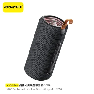Awei Y200 Pro Portable 20W Wireless Stereo Pairing Speaker 24H Playtime for Home Office Outdoor and Travel