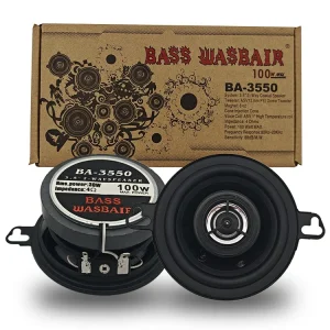 BA 3550 2 PCS 12V Iron Coaxial Speaker 100W Max 3.5 Inch 2 Way Car Speaker for Retrofit Upgrade Speaker Accessories