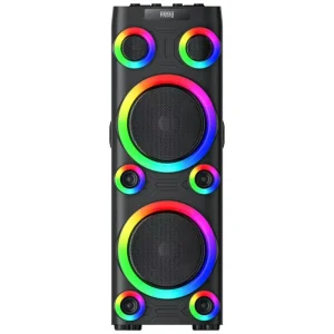 BKK Dual 12 Inch Super Subwoofer Hifi Stereo 500W Wooden Case Speaker Support Remote Control Wired Wireless Microphone