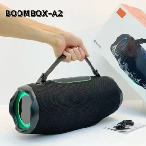 BOOMBOX A2 80W Portable Bluetooth Speaker with RGB Lights Powerful Bass TWS TF Card USB FM Outdoor Party Wireless Speaker
