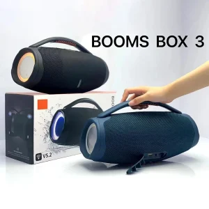 BOOMSBOX3 Portable Handle RGB LED Wireless Music Speakers Waterproof Outdoor Sports BT Stereo Bass Speakers