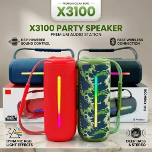 BOX3100 Portable Wireless Speaker with Hand Strap Outdoor Camping Emergency Heavy Bass Rugged Soundbox