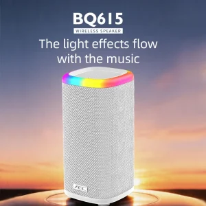 BQ615 Portable Wireless Bluetooth Speaker with RGB Lights 10W Stereo Sound TF Card U Disk TWS Music Speaker