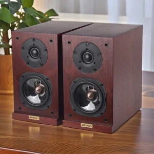 BRZHIFI HIFI Speaker Bookshelf Speaker SP 52SE Wooden Case Speaker Pair for Home Cinema Voice Amplifier