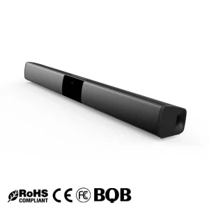 BS 28B Wireless Soundbar for TV FM Radio Home Theater Surround Sound Supports TF Aux RCA Connectivity