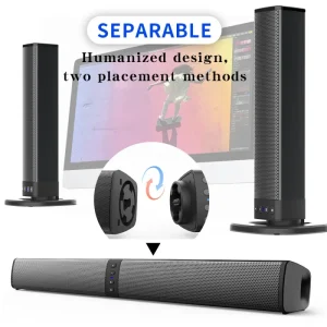 BS36 Detachable Soundbar Speaker Split Design Bluetooth Sound Bar Home Theater Surround Sound System for TV Computer Home Use