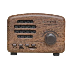 BT01 Vintage Wooden Boombox Mini Oldschool Boombox Wireless Fashion Speaker 1200mAh Big Capacity Wood BT Retro Radio Blue Tooth